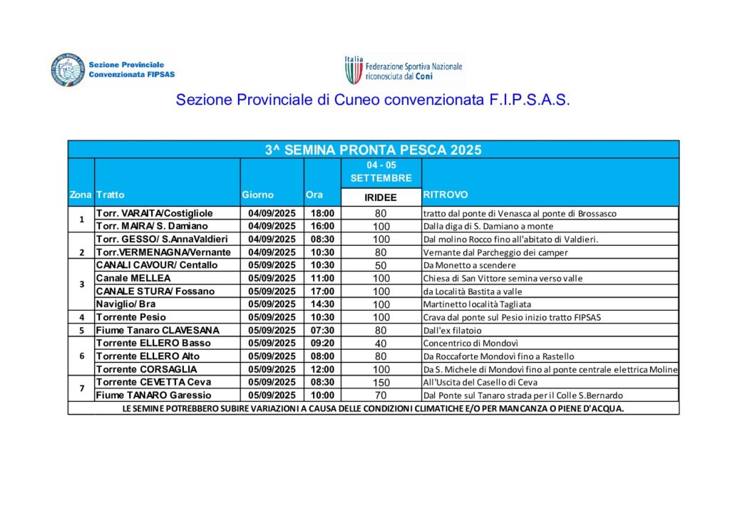 SEMINA PRONTA PESCA